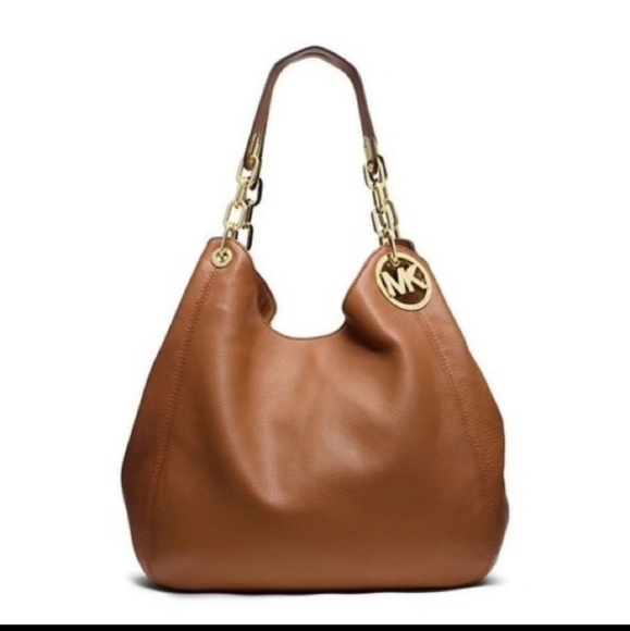 Michael Kors Fulton Tan Hobo Chain Purse - Picture 14 of 14